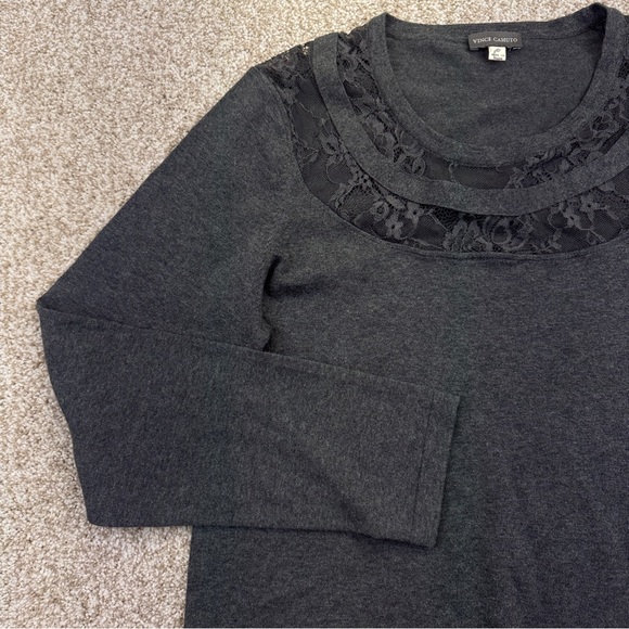 NEW Vince Camuto Gray Top Women’s Size L - Picture 2 of 15